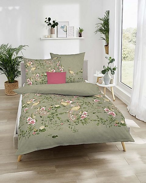 Kaeppel Bettwäsche Pagode, Feinbiber, 2 teilig, Mit Blumen günstig online kaufen