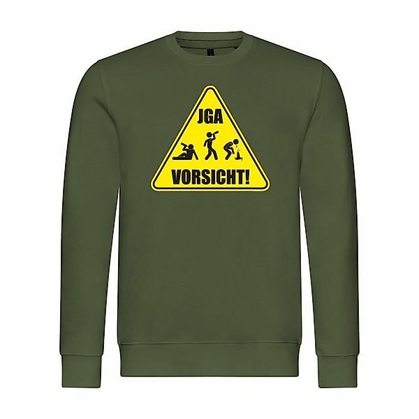 deinshirt Rundhalspullover Herren Pullover Junggesellenabschied Vorsicht Mi günstig online kaufen