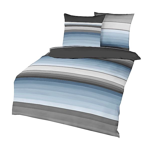 Kaeppel Bettwäsche Kaeppel Linon Renforcé Bettwäsche 2 tlg. Continue Taube günstig online kaufen