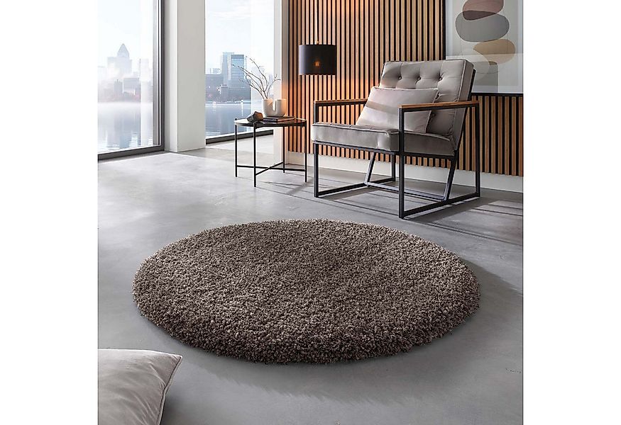 TaraCarpet Langflor-Teppich Ragolle Twilight, rund, Höhe: 60 mm, Shaggy Hoc günstig online kaufen