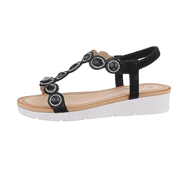 Ital-Design Damen Freizeit Riemchensandalette (86016861) Keilabsatz/Wedge K günstig online kaufen