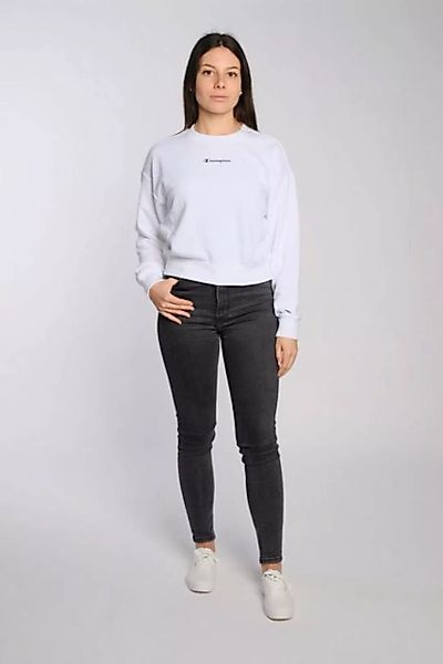 Champion Hoodie Champion Sweatshirt Croptop Rundhals Weiß günstig online kaufen