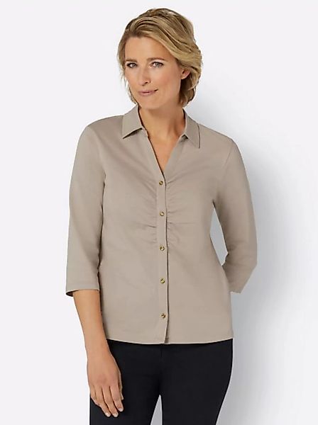 Sieh an! Klassische Bluse Jersey-Bluse günstig online kaufen