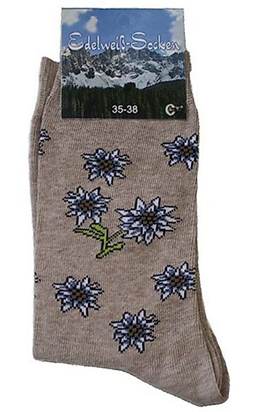 German Wear Trachtensocken GW215 Trachtensocken Edelweiß-Socken Blütenmuste günstig online kaufen