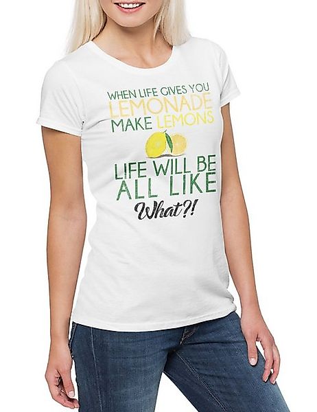 Urban Backwoods Print-Shirt When Live Gives You Lemonade Damen T-Shirt Mode günstig online kaufen