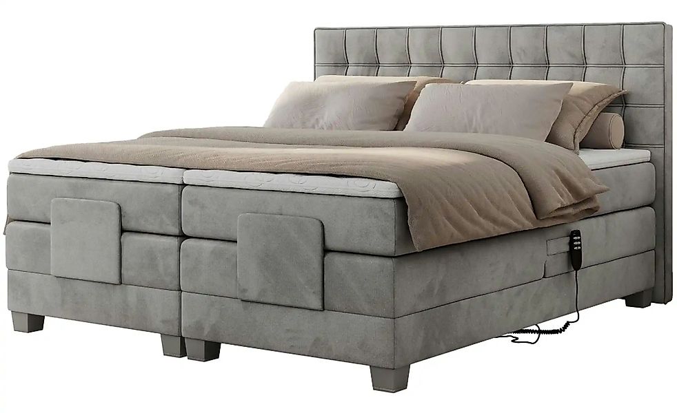 Motor Boxspringbett mit Bettkasten Elektro ¦ grau ¦ Maße (cm): B: 148 H: 11 günstig online kaufen