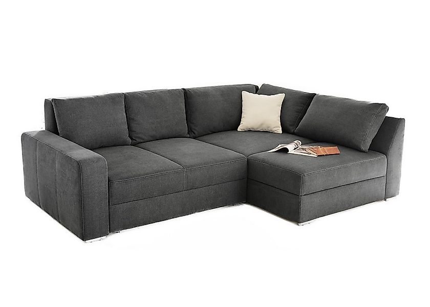 luma-home Ecksofa 15107, Dauerschläfer B260/T181/H88 cm mit 2 Bettkästen, O günstig online kaufen