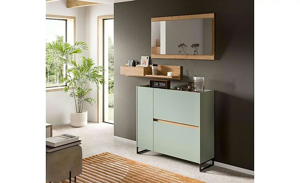 Garderobenkombination   ¦ grün ¦ Maße (cm): B: 192 H: 140 Garderoben & Klei günstig online kaufen