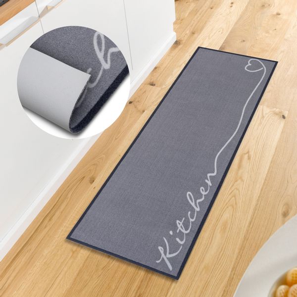 HANSE Home Küchenläufer "Kitchen Herz" rechteckig 5 mm Höhe Läufer, Rutschf günstig online kaufen