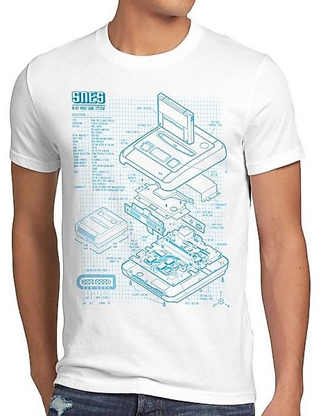 style3 T-Shirt SNES Blaupause 16-Bit Videospiel 16-Bit videospiel super nin günstig online kaufen