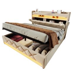 OKWISH Polsterbett Betten mit Hydraulisch Stauraum günstig online kaufen