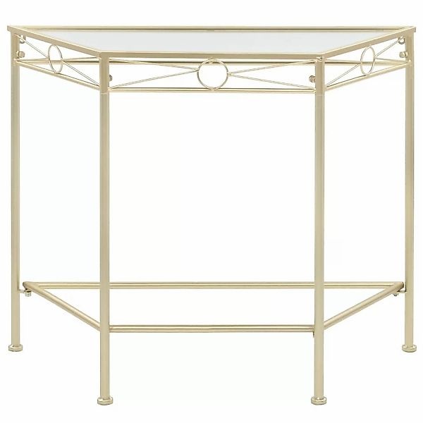 vidaXL Beistelltisch Vintage-Stil Metall 87x34x73 cm Gold günstig online kaufen