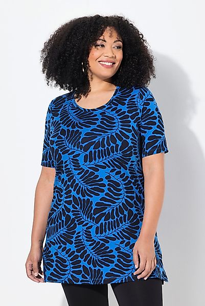 Ulla Popken Longshirt Longshirt A-Linie Rundhalsausschnitt günstig online kaufen