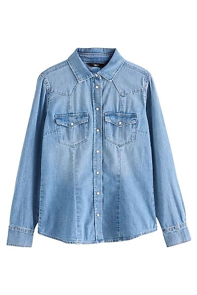 Next Jeanshemd Größere Oberweite Enges Jeanshemd günstig online kaufen