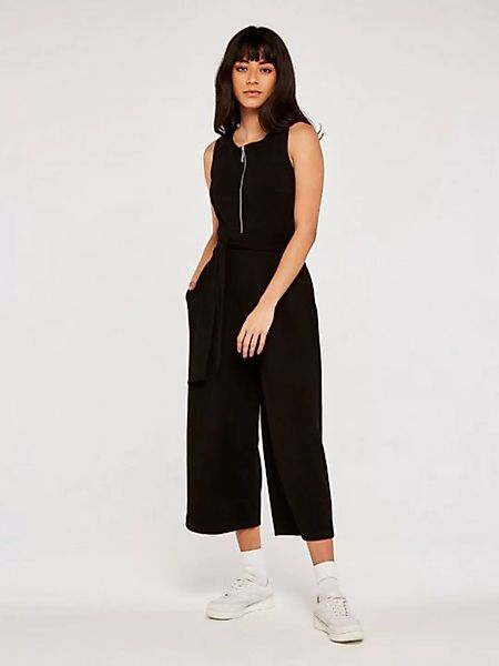 Apricot Jumpsuit Zip Front Culotte Jumpsuit, (2-tlg., Stoffgürtel) mit Tail günstig online kaufen
