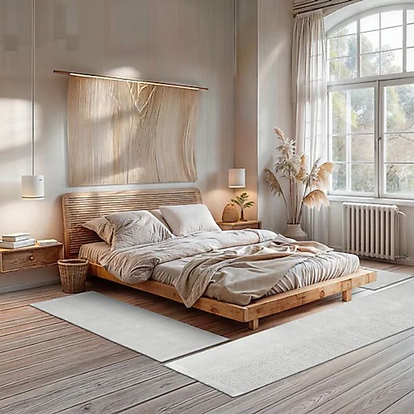 my home Bettumrandung »Wolltraum Pur«, (Set, 3 tlg.), Wendeteppich, handgew günstig online kaufen