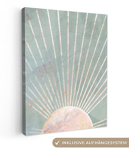 OneMillionCanvasses® Leinwandbild Grün - Sonne - günstig online kaufen