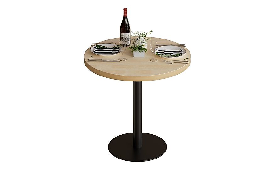 TWSOUL Esstisch Runder Esstisch 80 cm, Moderner Küchentisch aus Holz, mit s günstig online kaufen