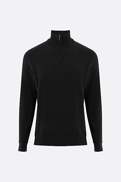 Troyer aus merzerisierter Merinowolle mit Farbdetail günstig online kaufen