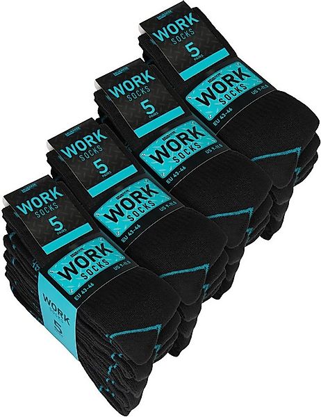 BRUBAKER Arbeitssocken für Herren - 10 oder 20 Paar Work Socken - Schwarz T günstig online kaufen