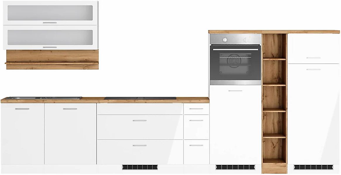 KOCHSTATION Küchenzeile "KS-Milan", Breite 390 cm, wahlweise mit E-Geräten, günstig online kaufen