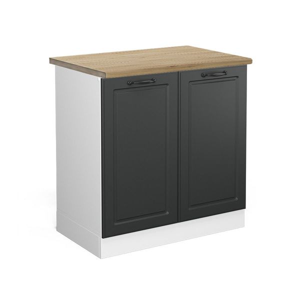 Vicco Spülenunterschrank R-Line, Anthrazit Landhaus/Weiß, 80 günstig online kaufen