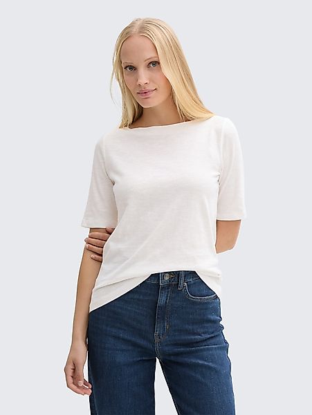 TOM TAILOR T-Shirt T-Shirt mit U-Boot-Ausschnitt günstig online kaufen