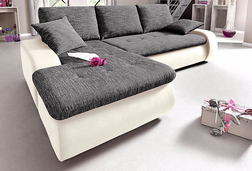 TRENDMANUFAKTUR Ecksofa »Indie, modern und bequem, Materialmix, OTTOs Choic günstig online kaufen