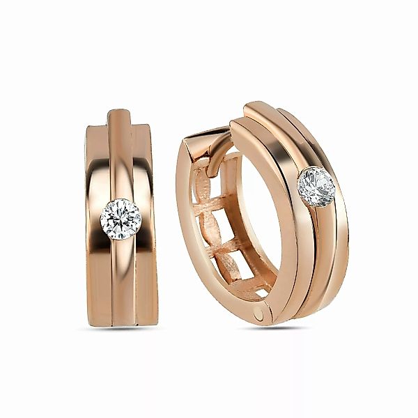 dKeniz Paar Creolen "925/- Sterling Silber rosévergoldet Hochglanz Design O günstig online kaufen