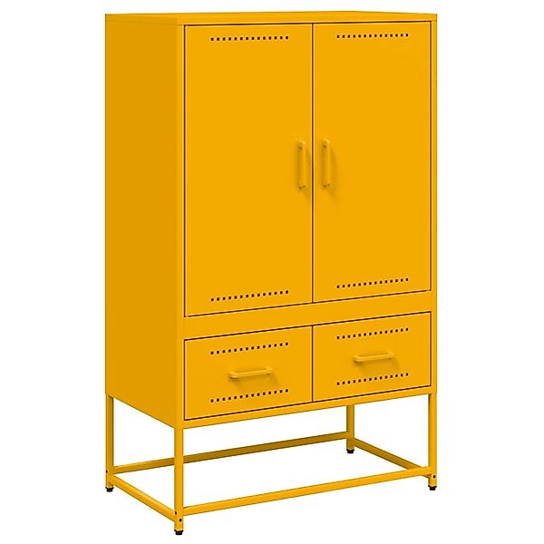 vidaXL Highboard Senfgelb 68x39x111,5 cm Stahl 846611 günstig online kaufen