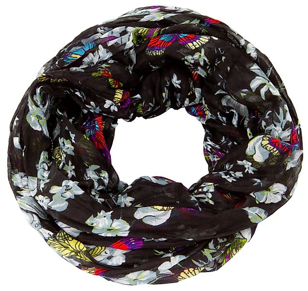 AvaMia Modeschal 3999-Butterfly Loop Schal Schlauchschal mit Schmetterlinge günstig online kaufen