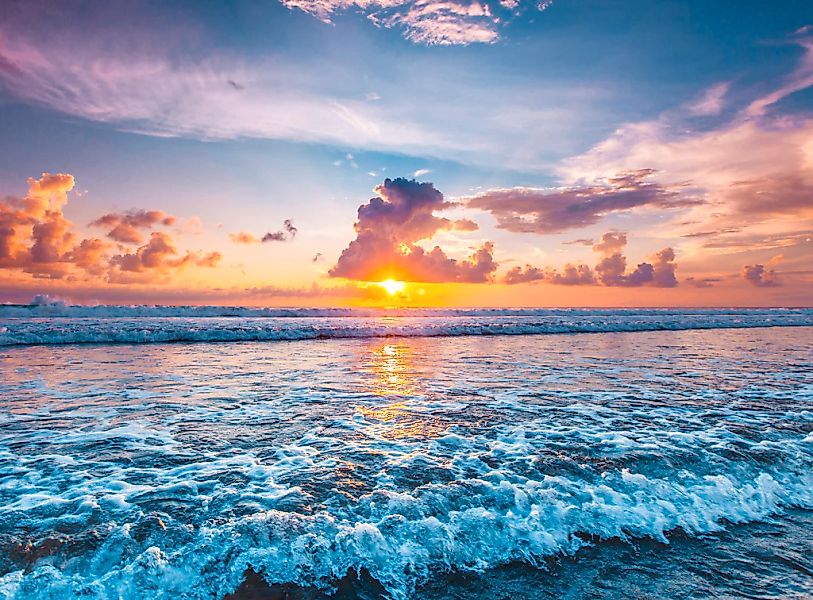 Papermoon Fototapete "Ocean Sunset Beach" glatt günstig online kaufen
