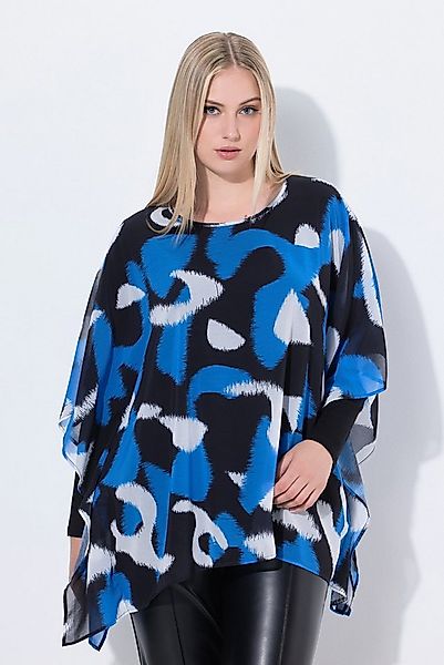 Ulla Popken Tunika Tunika doppellagig Oversized Rundhals Langarm günstig online kaufen
