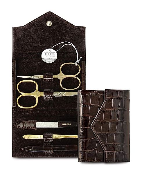 nippes Solingen Maniküre-Etui Maniküre Set CROCO, Vernickelt/Vergoldete Ins günstig online kaufen