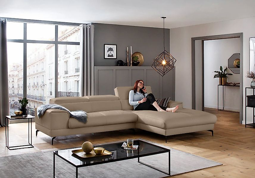 W.SCHILLIG Ecksofa "piedroo, Designsofa mit tollem Sitzkomfort, L-Form", Ko günstig online kaufen