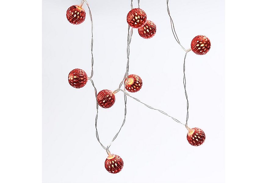 MARELIDA LED-Lichterkette LED Dekolichterkette 10 orientalische Metallkugel günstig online kaufen