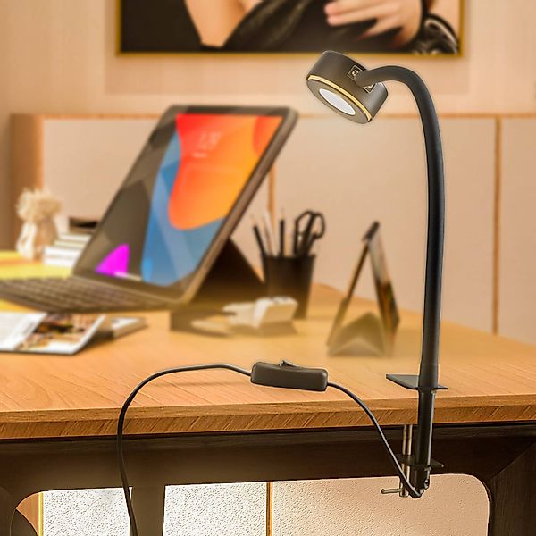Lindby Klemmleuchte Jyla, schwarz, 4.000 K, GX53 günstig online kaufen