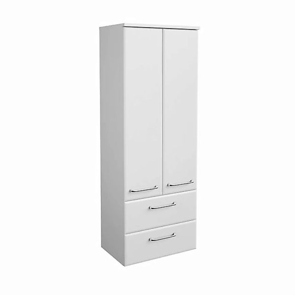 Midischrank Badezimmer mit Schubkästen QUEBEC-66 in weiß Hochglanz, B/H/T: günstig online kaufen