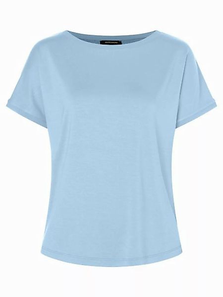 T-Shirt mit Chiffonkante, hellblau, Sommer-Kollektion günstig online kaufen