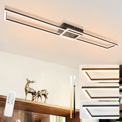 Nettlife LED Deckenleuchte Holz Wohnzimmer Dimmbar günstig online kaufen
