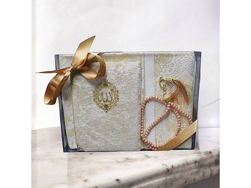 Aymasal Läufer Geschenkset 3 tlg. Gebetsteppich + 99 Perlen Gebetskette + K günstig online kaufen