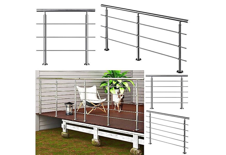 Duschparadies Handlauf Treppengeländer Außen, Handlauf Edelstahl Geländer, günstig online kaufen