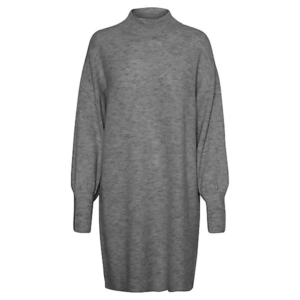 Vero Moda Lefile Langärmliges Kleid Mit Stehkragen XL Medium Grey Melange günstig online kaufen