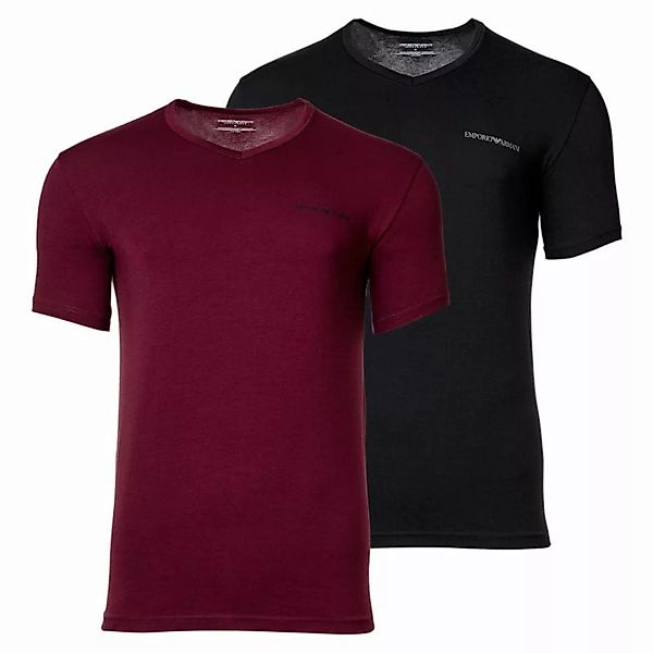 EMPORIO ARMANI Herren T-Shirt, 2er Pack - Kurzarm, V-Neck, Stretch Cotton S günstig online kaufen