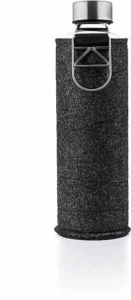 equa Trinkflasche "Mismatch" Borosilikatglas, mit Filzcover und Metallgriff günstig online kaufen