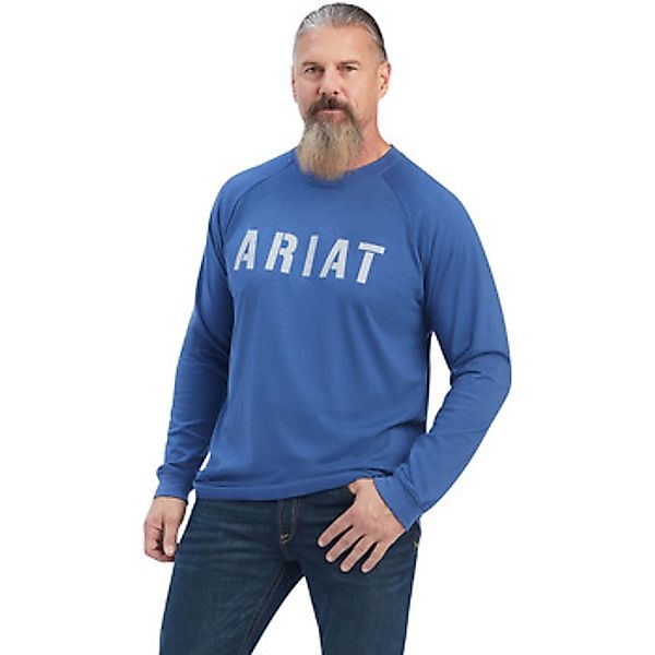 Ariat  Langarmshirt T-shirt en coton manches longues  Rebar Strong Block günstig online kaufen