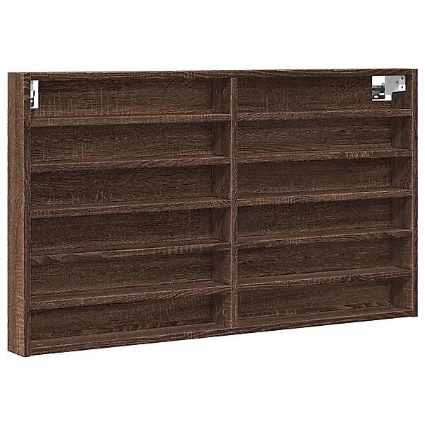 vidaXL Regal Vitrinenschrank Braun Eichen-Optik 100x8,5x58 günstig online kaufen
