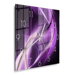 DEQORI Wanduhr 'Ultraviolettes Lichtspiel' (Glas Glasuhr günstig online kaufen