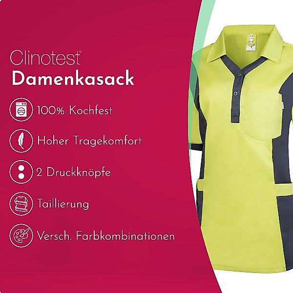Clinotest Funktionsbluse Damenkasack "Julia", Schlupfkasack/Pflegekasack, v günstig online kaufen