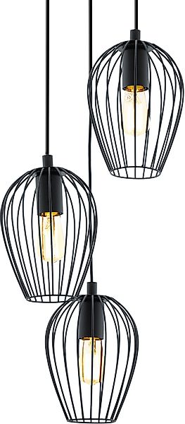 EGLO Pendelleuchte NEWTOWN Pendellampe, schwarz, Stahl, günstig online kaufen